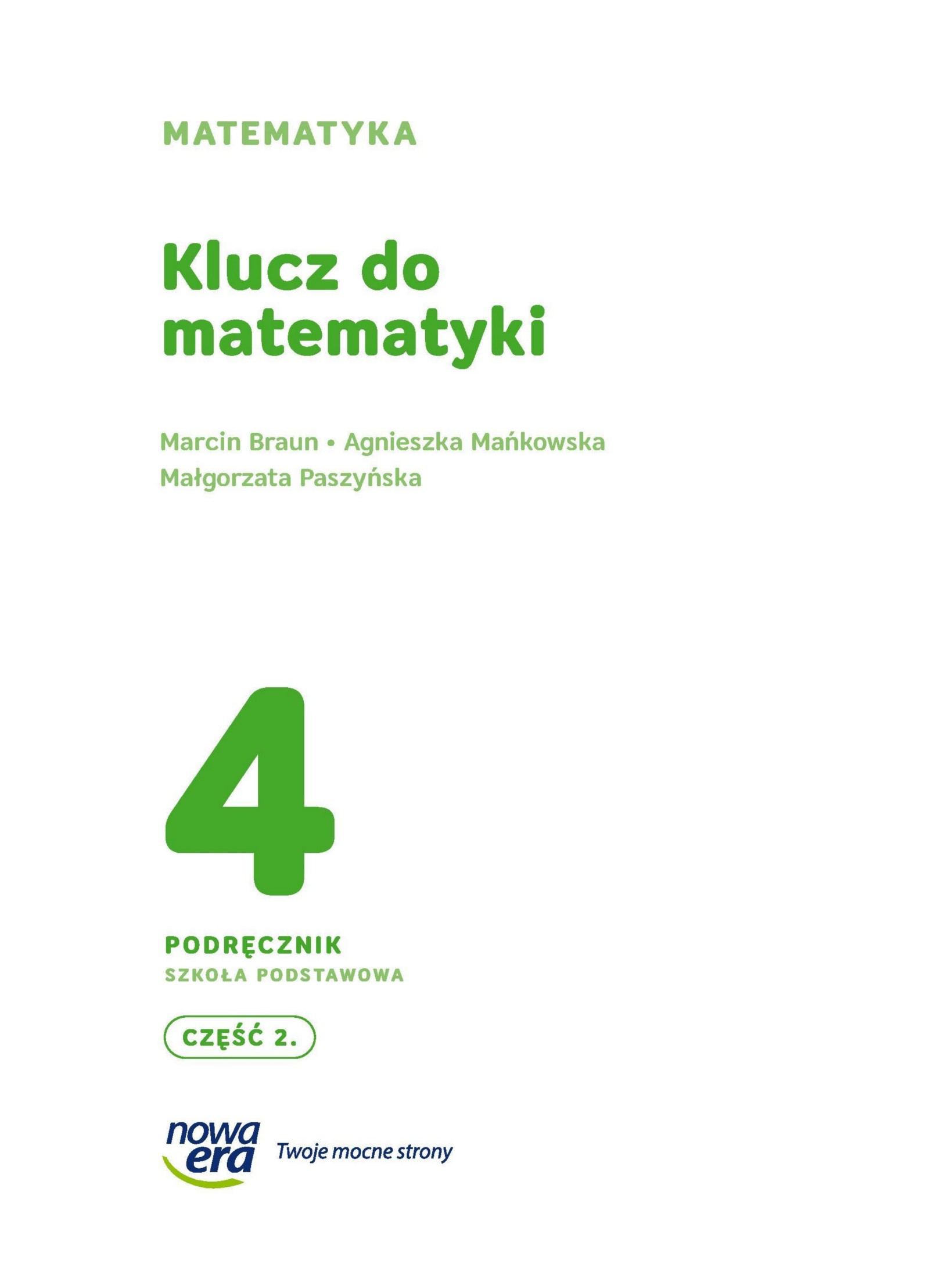 Klucz do matematyki 4 podrecznik cz 2