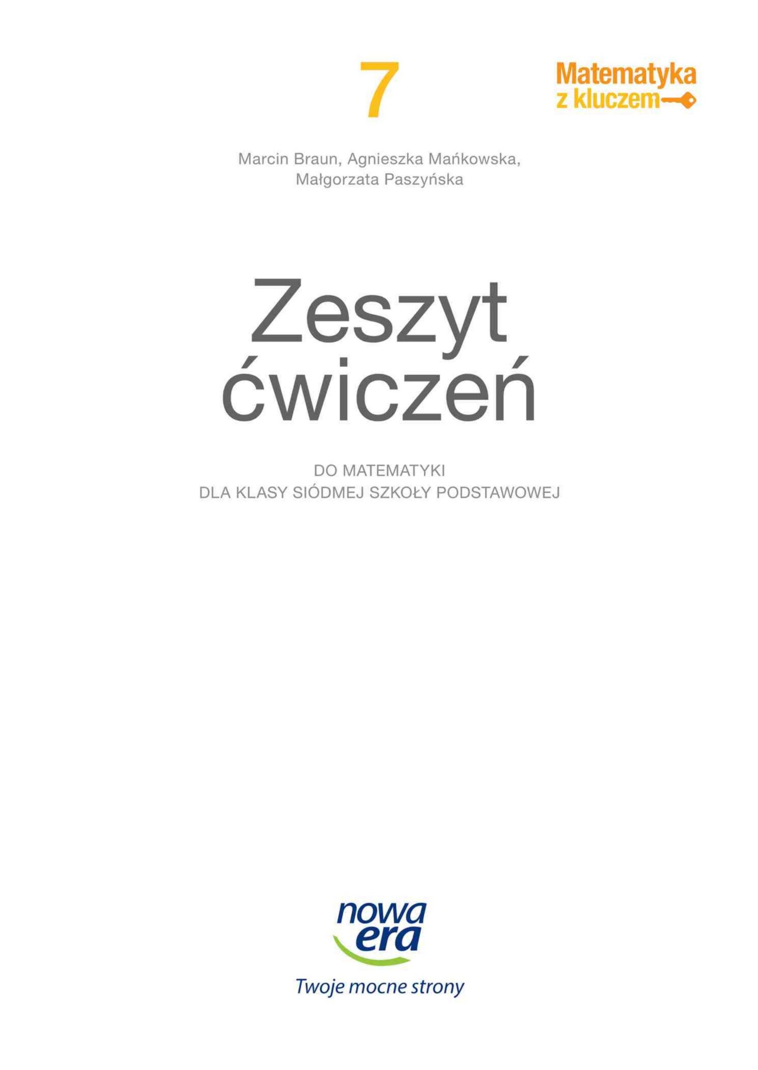 matematyka z kluczem 7 ćwiczenia