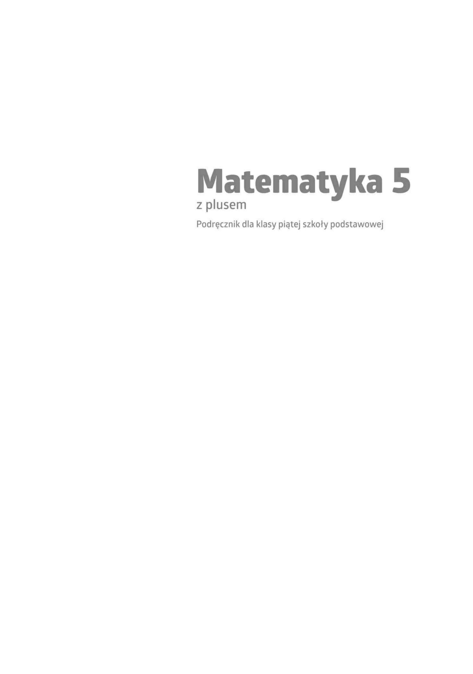matematyka z plusem 5